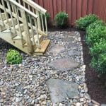 landscape enhancement with decorative rock