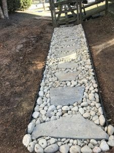 designed rock path